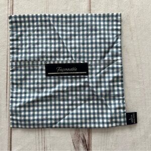 Faconnable Mens Size L Pocket Suit Square Double Sided Blue White Office